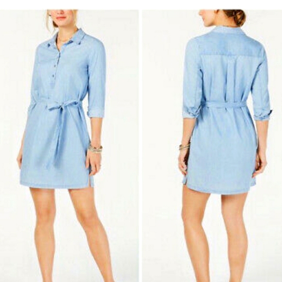 Lucky Brand Dresses & Skirts - Women's Lucky Brand Chambray C Self-Tie shirt dres